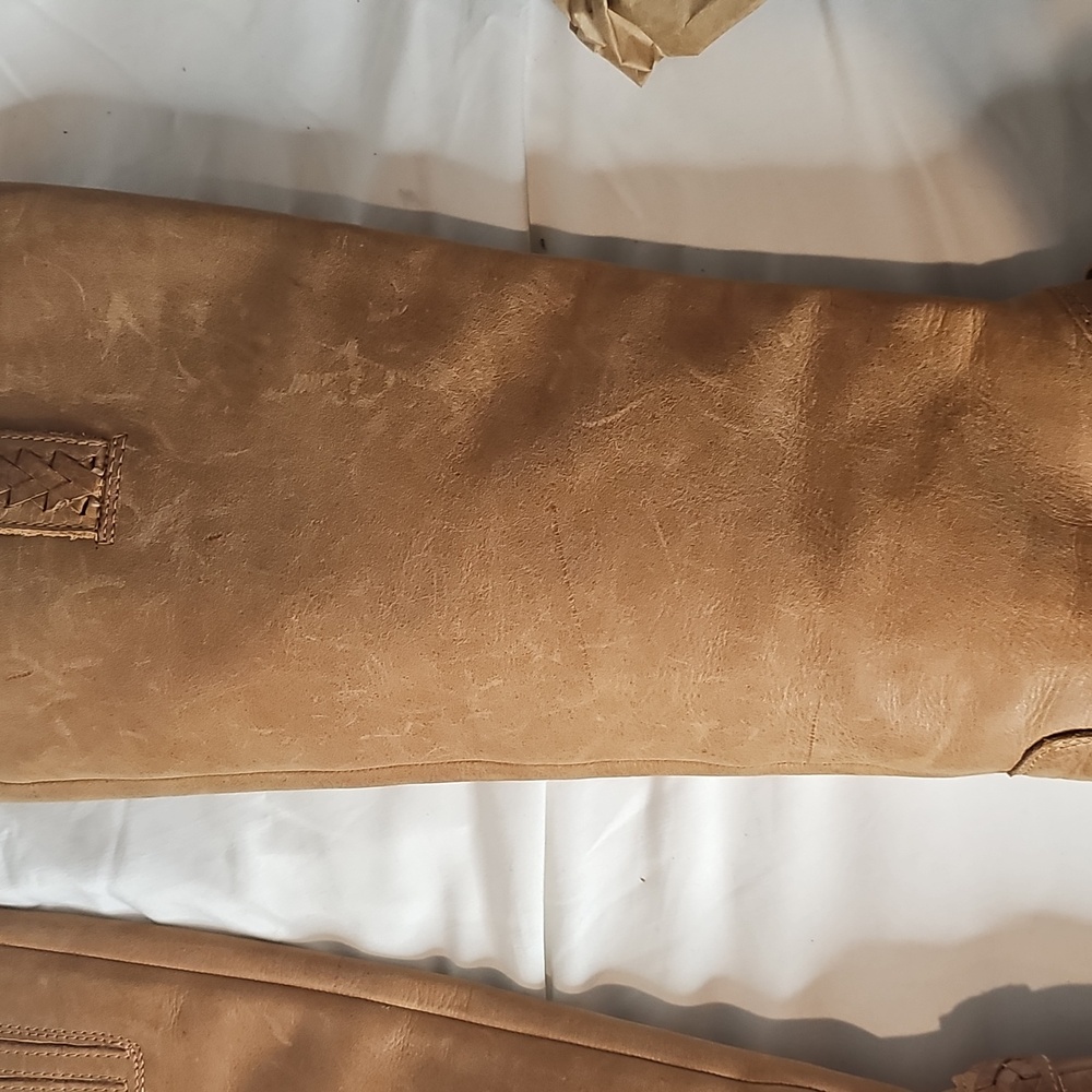 Lycky Brand Blue Jean America Brown Knee-High Women's Boots.  Weathered Leather. - Picture 9 of 11